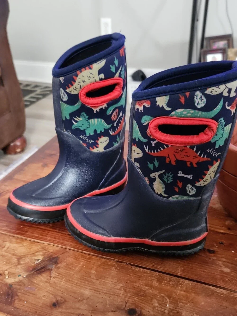 Lone Cons Kids All Weather Neoprene Mud Boot With Dinosaur Pattern